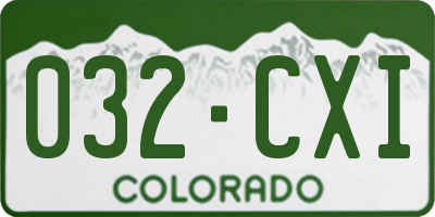 CO license plate 032CXI