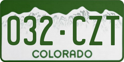 CO license plate 032CZT