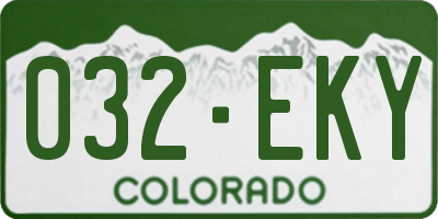 CO license plate 032EKY