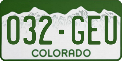 CO license plate 032GEU
