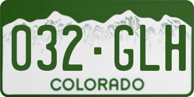 CO license plate 032GLH