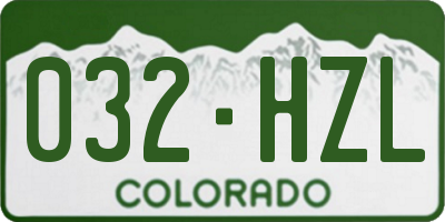 CO license plate 032HZL