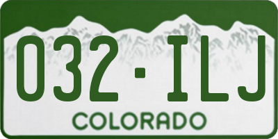 CO license plate 032ILJ