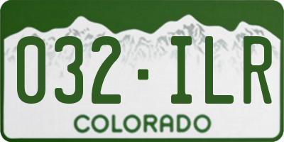 CO license plate 032ILR