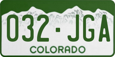 CO license plate 032JGA