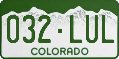 CO license plate 032LUL