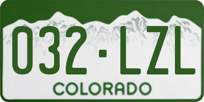 CO license plate 032LZL