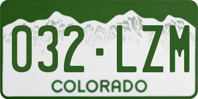 CO license plate 032LZM