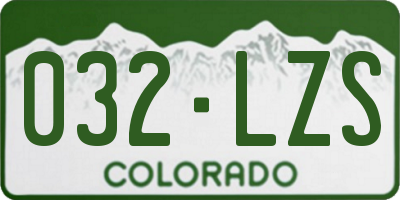 CO license plate 032LZS