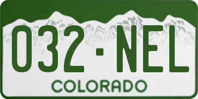 CO license plate 032NEL