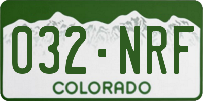 CO license plate 032NRF