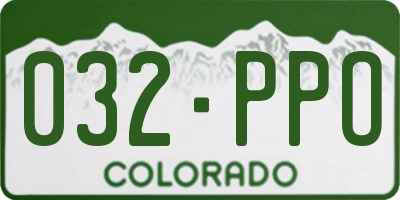 CO license plate 032PPO