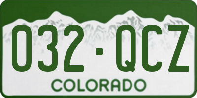 CO license plate 032QCZ