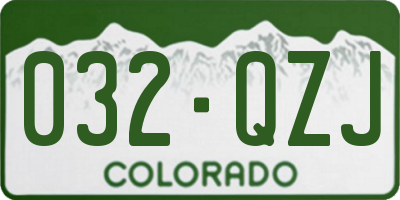 CO license plate 032QZJ