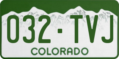 CO license plate 032TVJ