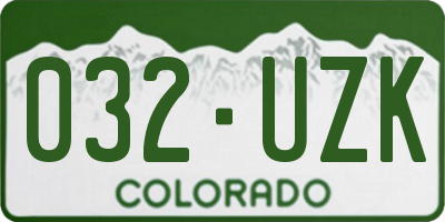 CO license plate 032UZK