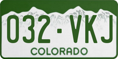 CO license plate 032VKJ