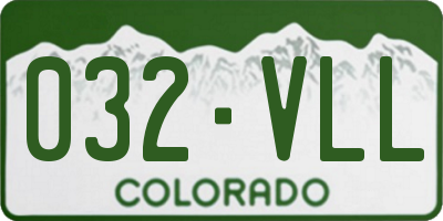 CO license plate 032VLL