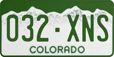CO license plate 032XNS