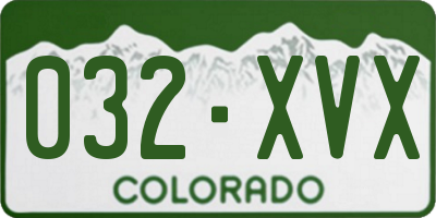 CO license plate 032XVX