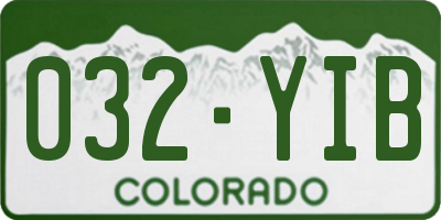 CO license plate 032YIB