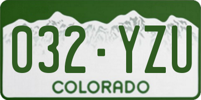CO license plate 032YZU