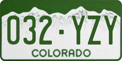 CO license plate 032YZY