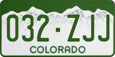 CO license plate 032ZJJ
