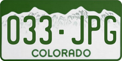 CO license plate 033JPG