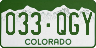 CO license plate 033QGY