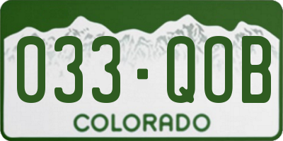 CO license plate 033QOB