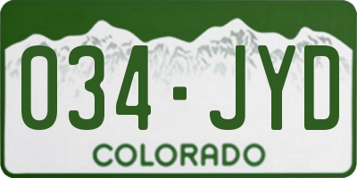CO license plate 034JYD