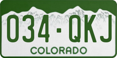 CO license plate 034QKJ