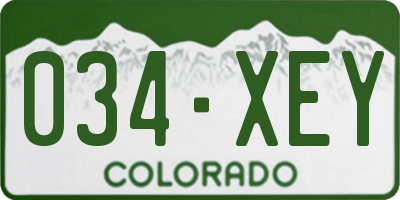 CO license plate 034XEY