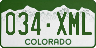 CO license plate 034XML