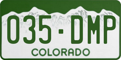 CO license plate 035DMP