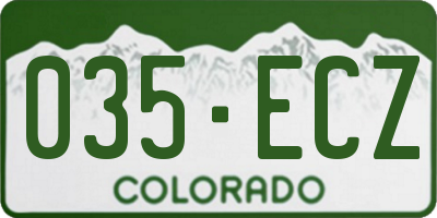 CO license plate 035ECZ