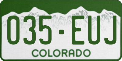 CO license plate 035EUJ
