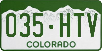 CO license plate 035HTV