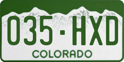 CO license plate 035HXD