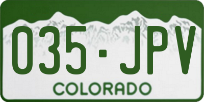 CO license plate 035JPV