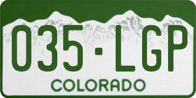 CO license plate 035LGP