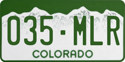 CO license plate 035MLR