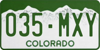 CO license plate 035MXY