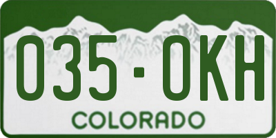 CO license plate 035OKH