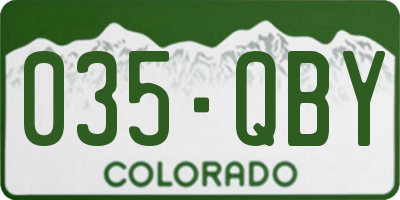 CO license plate 035QBY
