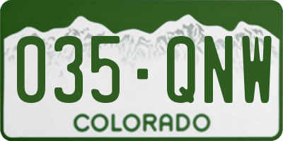 CO license plate 035QNW