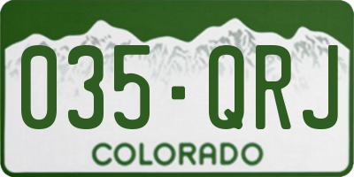 CO license plate 035QRJ