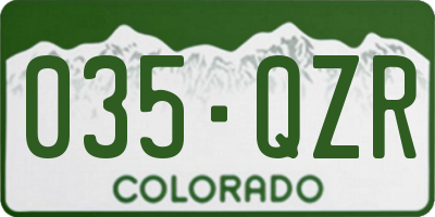CO license plate 035QZR
