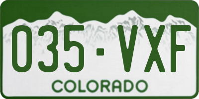 CO license plate 035VXF